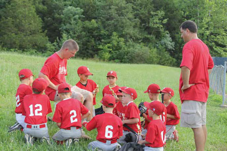 Youth League Baseball - Huddle