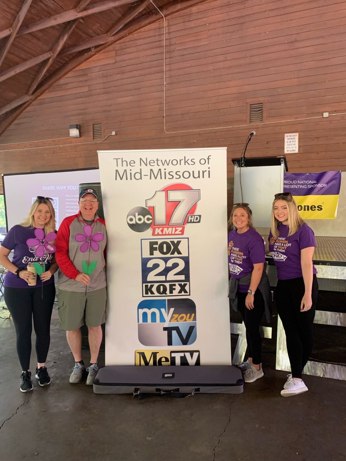 Ryann Kampeter, Curtis Varns, Lindsay Welch, and Meghan Drakas at the Alzheimer’s Association’s Walk to End Alzheimer's