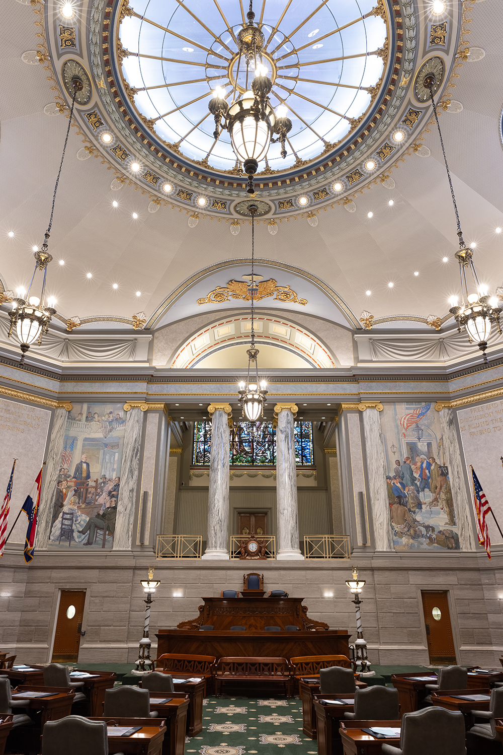 Capitol building in Jefferson City, Missouri.