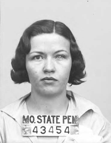 Mugshot taken shortly after Blanche Caldwell Barrow was received into Missouri State Penitentiary on September 4, 1933.