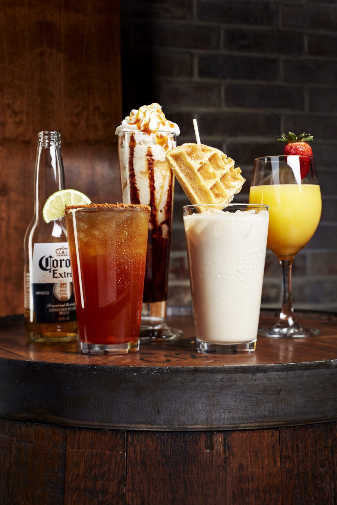 Collection of various cocktails at Big Whiskey’s American Restaurant & Bar in MidMO