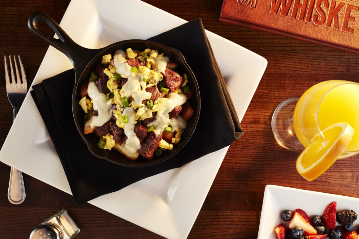 The Steak & Egg Skillet at Big Whiskey’s American Restaurant & Bar in MidMO