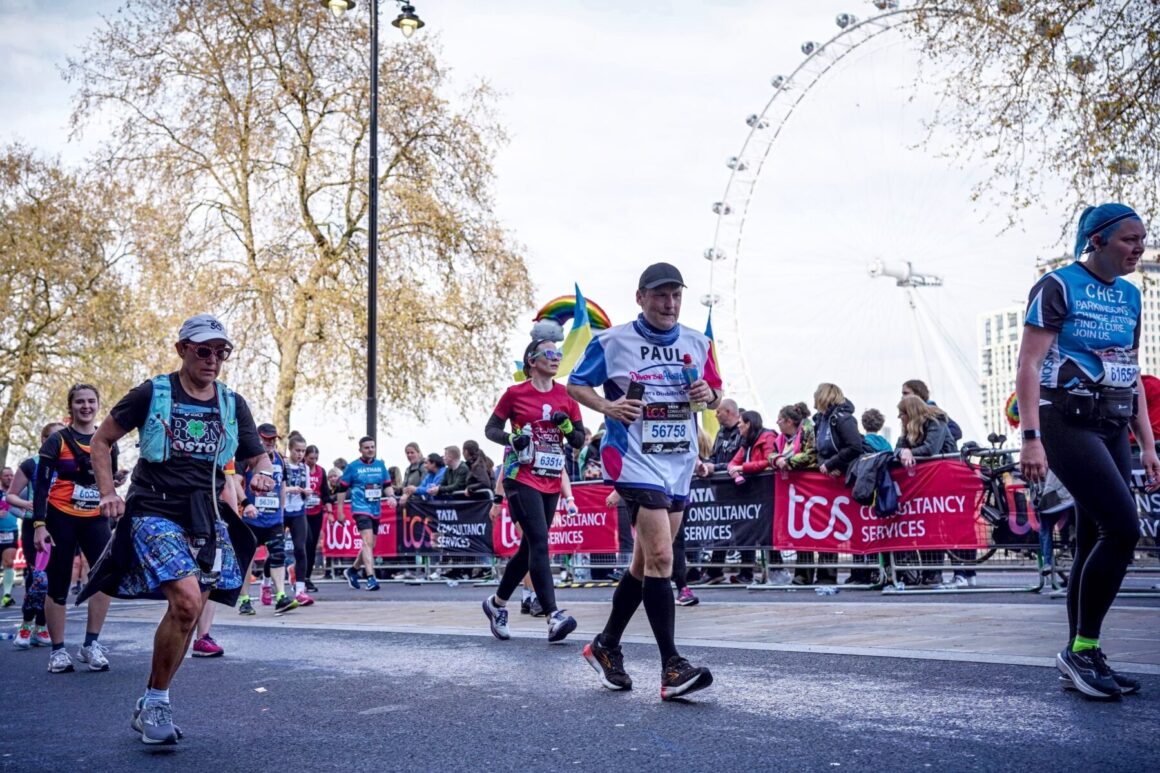 Runners at the London Marathon.